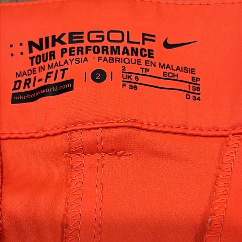 Nike Golf Tour Performance Red Athletic Shorts Size 2 - Picture 3 of 13